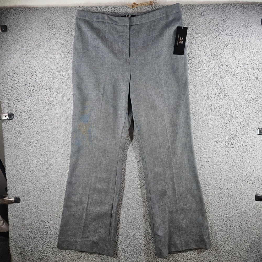 Alex Marie Alexa Graphite Grey Flared Leg Dress Pants Trousers Womens 14 NEW NWT